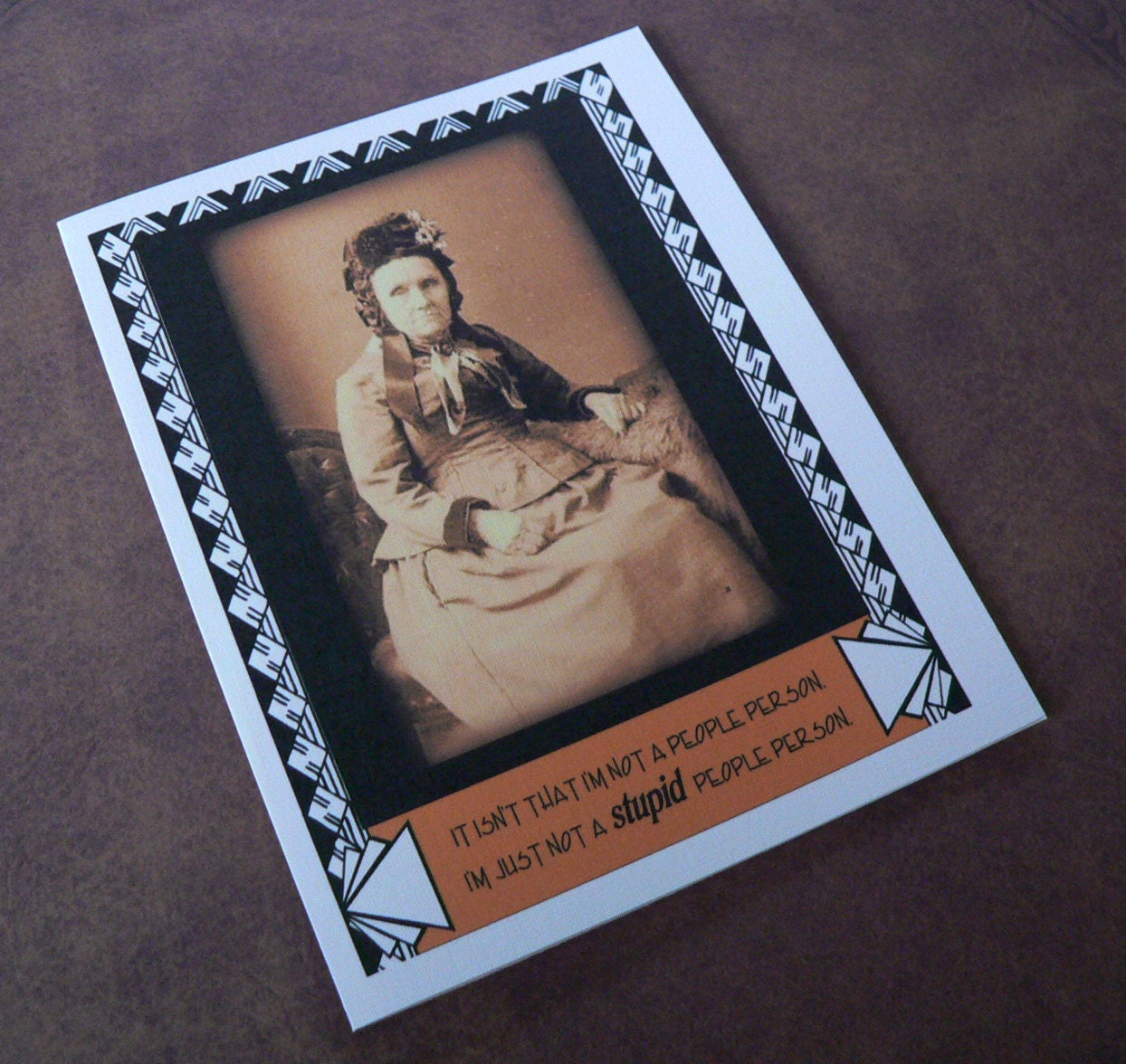 Note Card  - Funny - It isn't that I'm not a people person. I'm just not a stupid people person