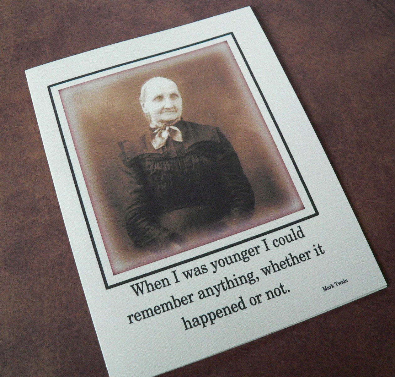 Note Card When I was younger I could remember anything, whether it happened or not Note Card