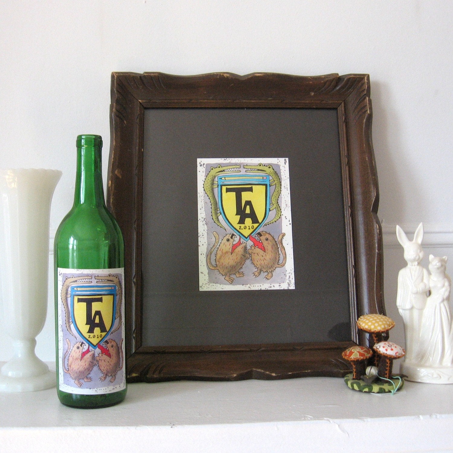 8" x 10" Custom Family Crest Watercolour Painting