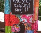 MADE TO ORDER Find Your Song Mixed Media Collage (5 1/2 x 11 in)