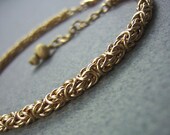 Fine Jewelry Delicate Gold Filled Byzantine Mini Chainmaille Bracelet Handmade by JustNichelle