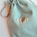 Handy bird - hand embroidered drawstring bag