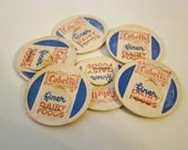 Milk Bottle Pogs  Vintage Authentic Bottle Caps  Cabell's Milk  Texas Product