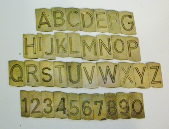 Vintage Engraving Plates Small Metal Plates by SalvageNation