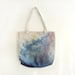 blue, pink and yellow texture canvas tote