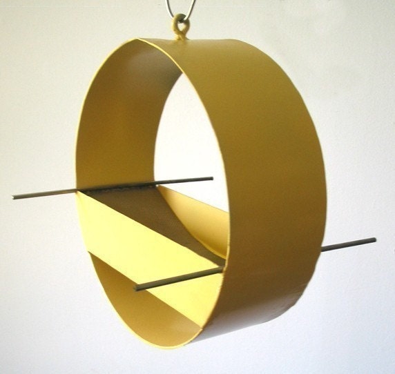 Charm Modern Bird Feeder in Yellow