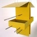 Duo Modern Hanging Bird Feeder in Yellow