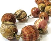 RePurposed Fabric Beaded Necklace