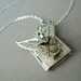 Steampunk Wing Book Locket in sterling silver