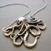 Silver Octopus Necklace sterling chain