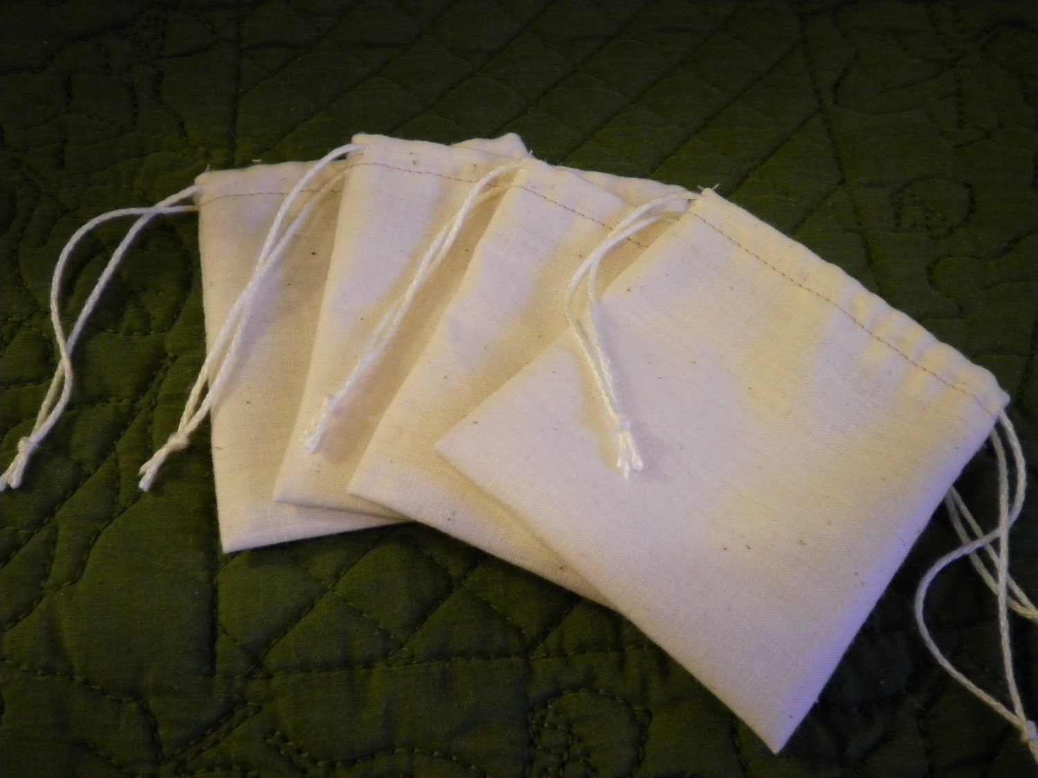 Reusable tea bags, set of 4, 1 to 2 cup size