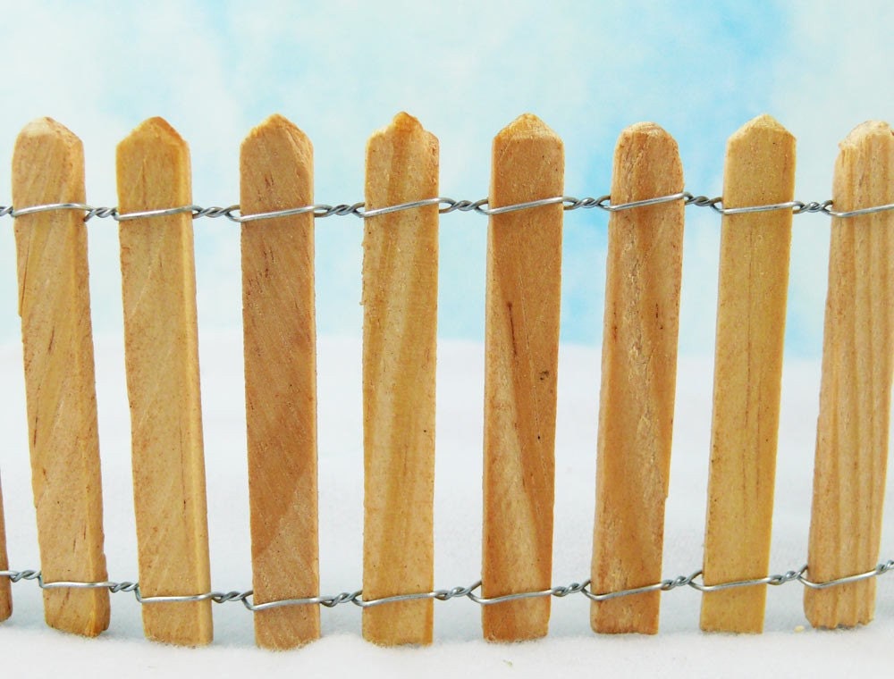 Items Similar To Miniature Wood Picket Fence On Etsy