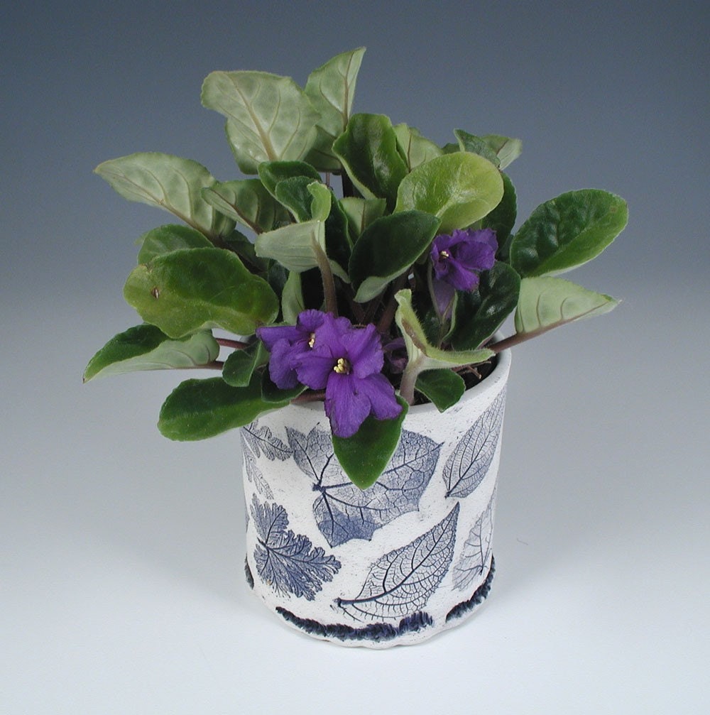 Blue Round Cachepot