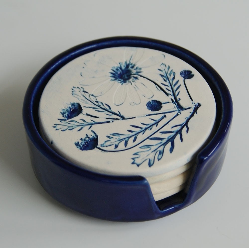Porcelain Daisy Coasters