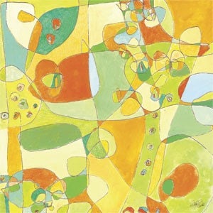 One Foul Move Abstract Canvas Print by Jennifer Mercede 24X24