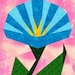 Morning Glory paper pieced quilt block pattern INSTANT DOWNLOAD PDF