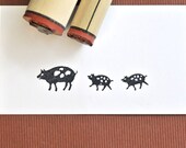 Spotted Pigs Rubber Stamp Set