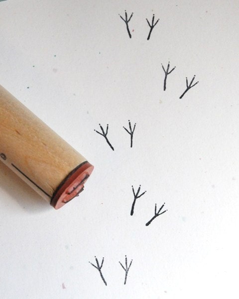 Bird Tracks Rubber Stamp