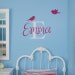 Birdies Custom Name and Monogram MEDIUM Vinyl Wall Decal