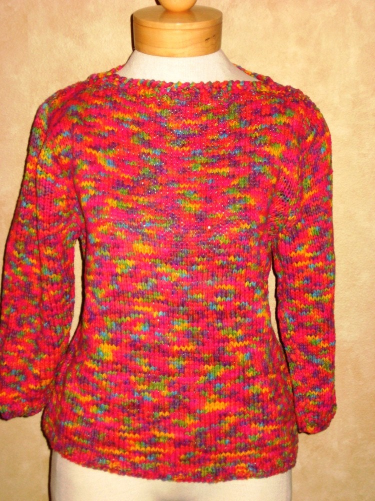 Rainbow Boatneck Sweater - S/M