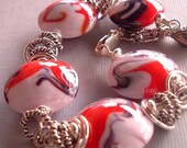 Candyland Lampwork and Sterling Silver Bracelet by Happy Shack Designs