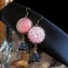 graceful MOON and STARS VINTAGE button earrings