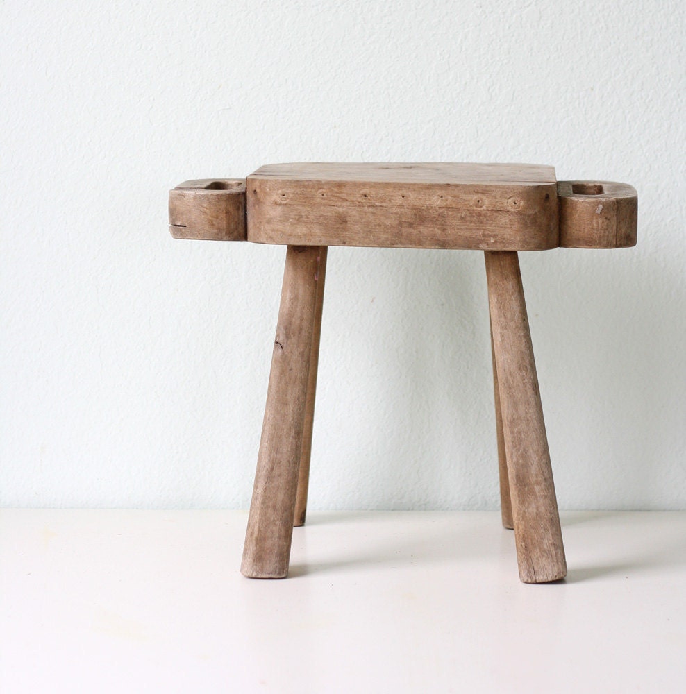 Vintage Wooden Milking Stool