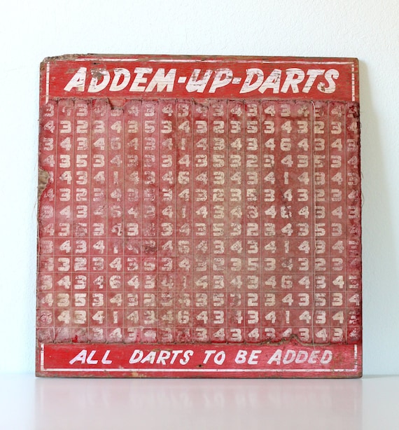 Vintage Carnival Sign - Addem Up Darts