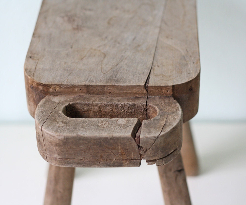 Vintage Wooden Milking Stool