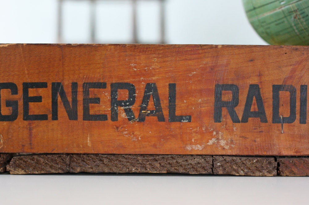Vintage Wooden Crate - GENERAL RADIO CO.