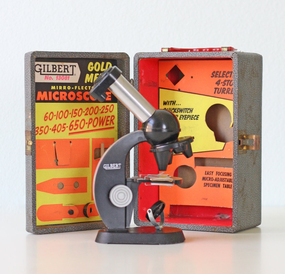 Vintage Gilbert Microscope and Case