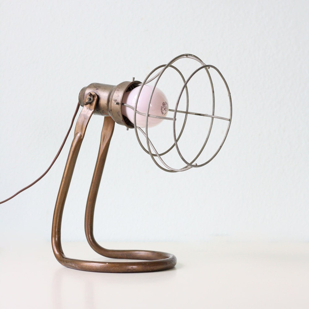 Industrial Caged Lamp