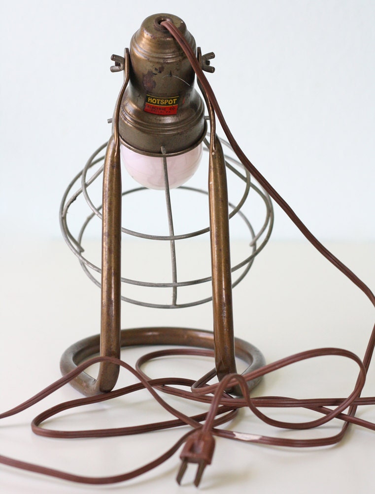 Industrial Caged Lamp