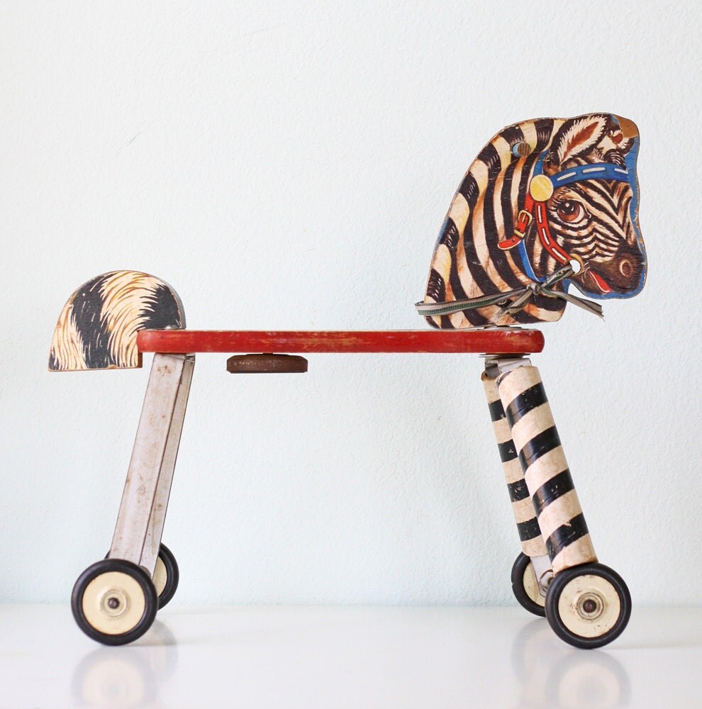 zebra wooden toy