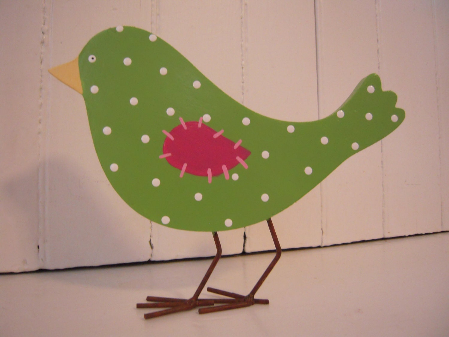 PBK Hayley Custom Handpainted Wooden Bird Shelf Sitter ONLY two left to paint