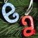 Custom Monogram Handpainted Christmas Ornaments Any Initial