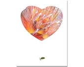 I Love You Greeting Card Heart Rose Handmade No.4