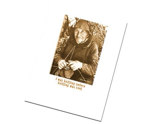 Greeting Card For Knitters Funny Humorous Handmade- I Was Knitting...