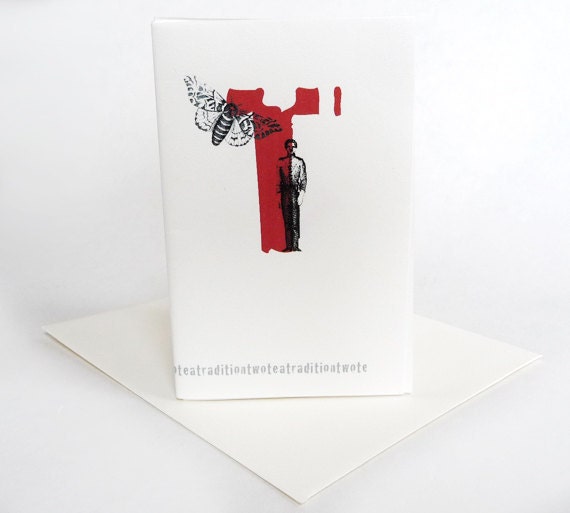 Zine Altered Book Note Card Original Art Petit Cahier