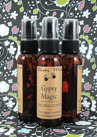 GYPSY MAGIC Body Mist Spray - 2oz (sage, cedar, cinnamon, clove, rosewood, myrrh, frankincense)