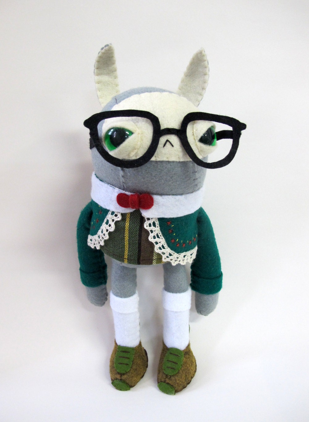 Folksy Nerd Rabbit - Made to Order