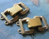 1 PC Solid Brass Heavy Gauge Two Strand Fold Over Box Clasp - BB12