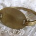 1 PC Brass Bangle Bracelet With Top Latch and Setting Plate - B051