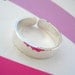 Sterling Silver Toe Ring - 4mm Flat with shimmer finish