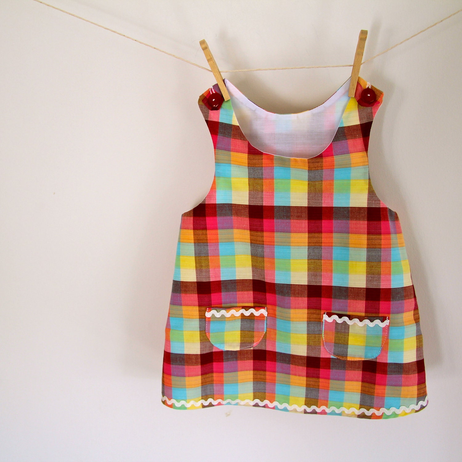 Plaid Pocket Baby Dress