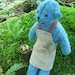 pogo apron - handstitched linen chef's apron, repurposed fabric