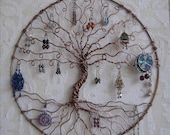 Earring Tree, Copper Tree of life, wall hanging, wall art, jewelry holder, jewelry tree, organize and display, earring display