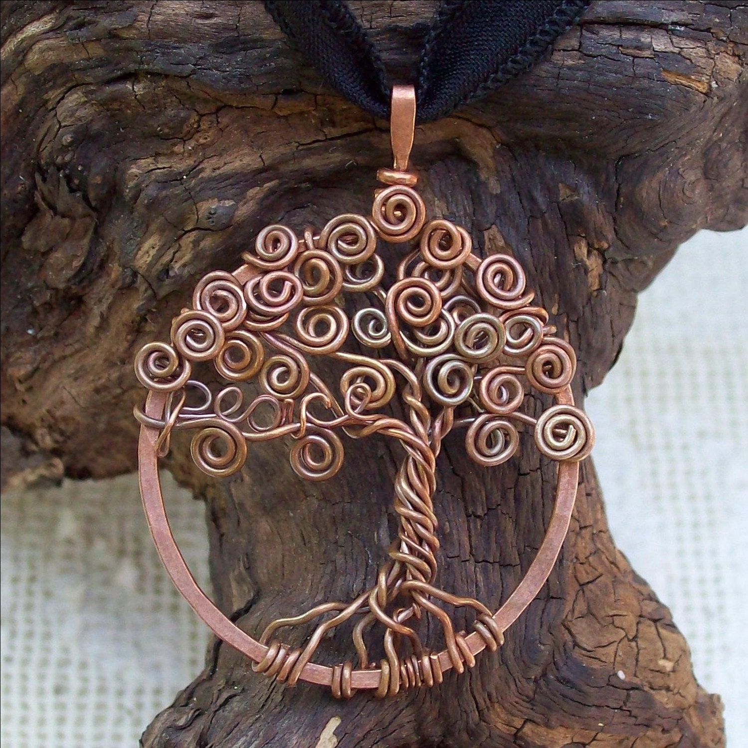 Tree of Life Pendant , Copper Tree with your personalized word, custom and unique