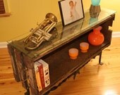 Crazy Leg Crate Table, Shelf, Console