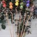 SPRING SALE Double Rainbow Copper Garden Markers - Plant Stake Set - Glass Yard Art Whimsy Sticks